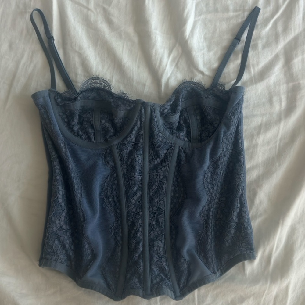 UO Out From Under Blue Corset